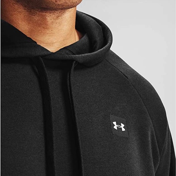 Men’s Black Under Armour Cotton String Hoodie, NWT - Picture 2 of 8